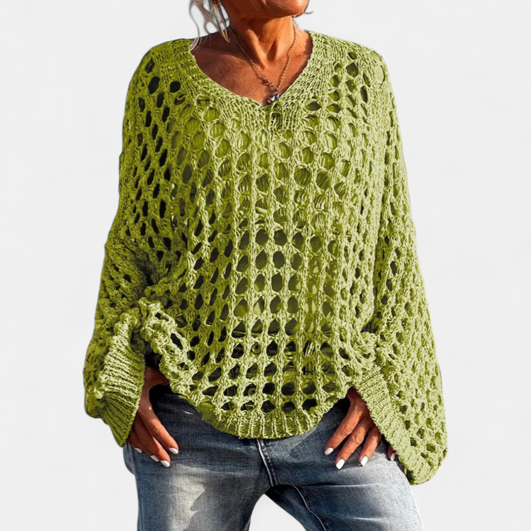 SOLEIL™ – Sexy Open-Knit Beach Cover-Up