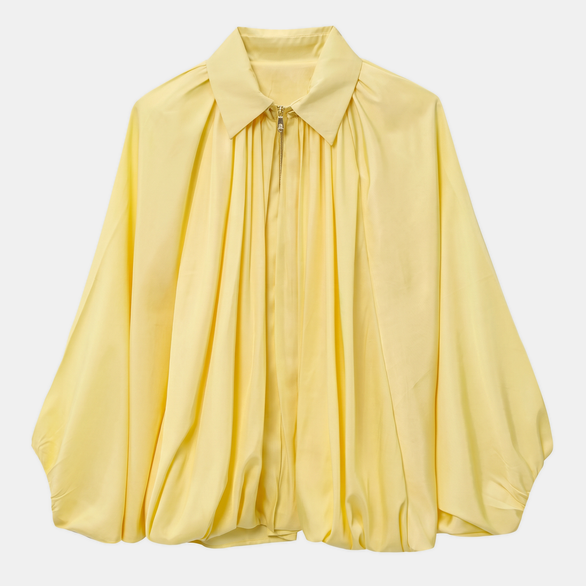 Women's Oversized Bubble Hem Batwing Bomber Jacket
