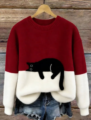 Lottie Cosy Oversized Sweater - Red