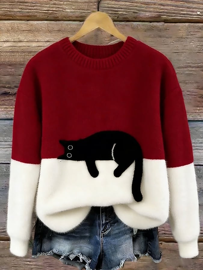 Lottie Cosy Oversized Sweater - Red