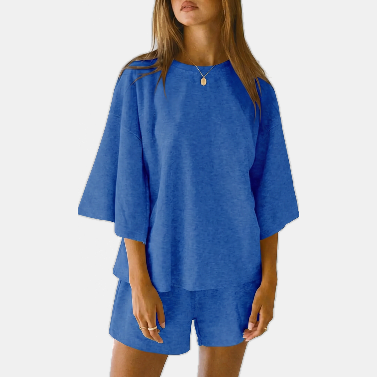 Women's Lounge Set Three Quarter Sleeve Top and Shorts