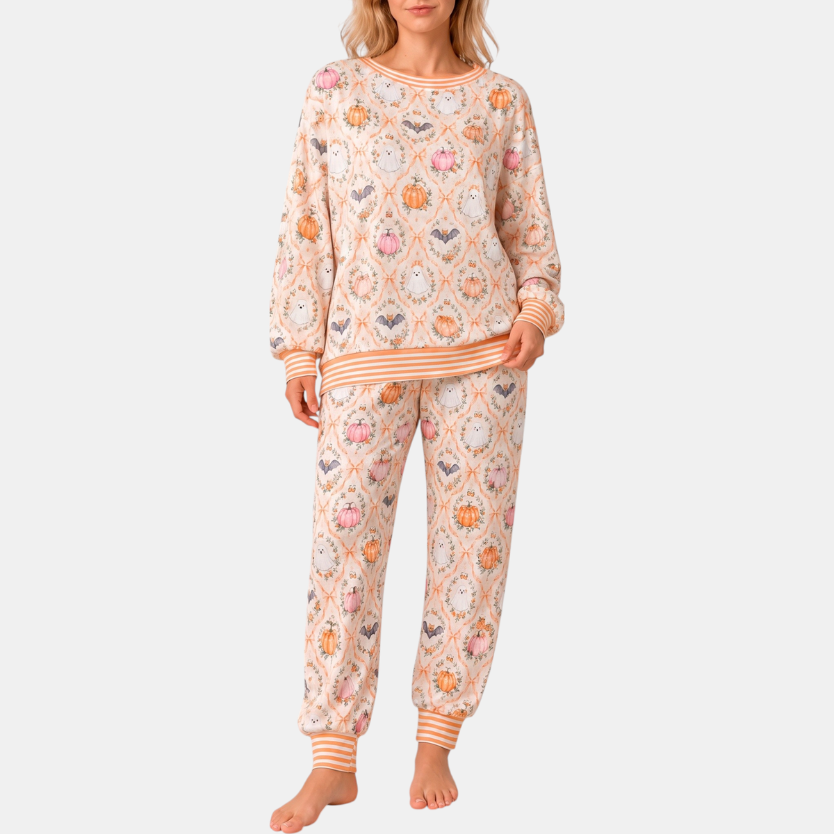Women's Pajama Sets Long Sleeve Jogger Two Piece Lounge Set
