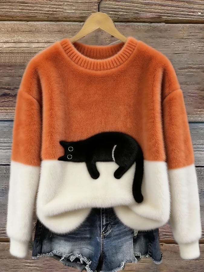 Lottie Cosy Oversized Sweater - Orange