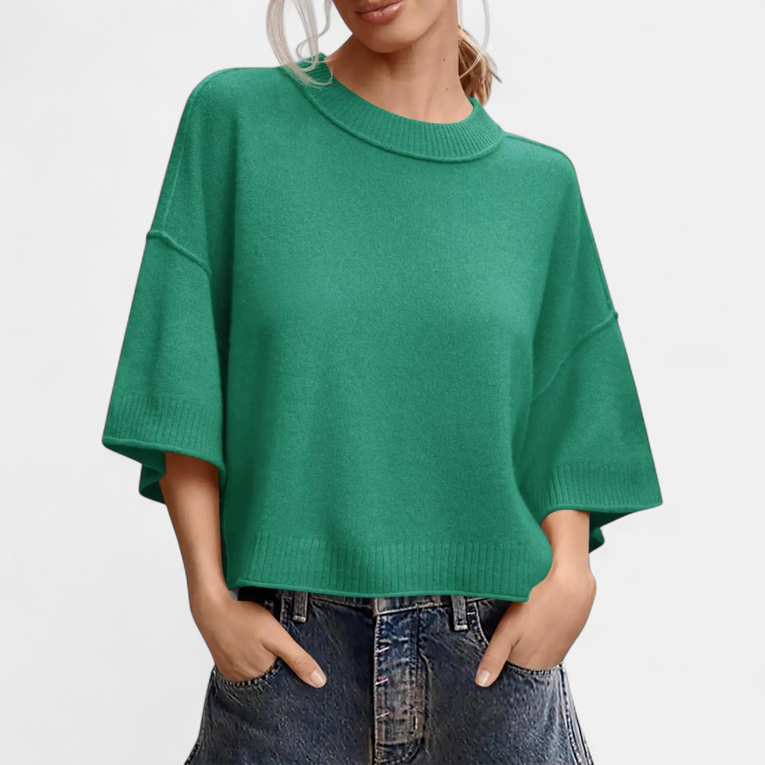 BECCA™ – Casual Knit Short-Sleeve Sweater