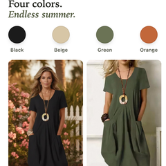 Kwani available in four colors: black, beige, green, orange